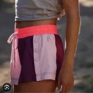 Free People FP Movement Invigorate Color Block Shorts Sz XS NWT